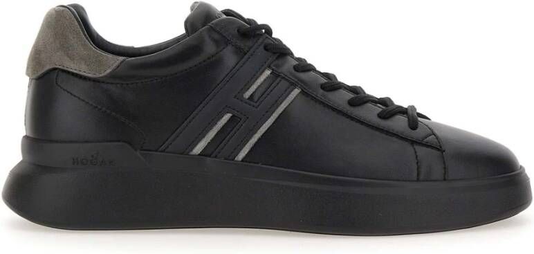 Hogan Zwarte Leren Heren Sneakers Black Heren