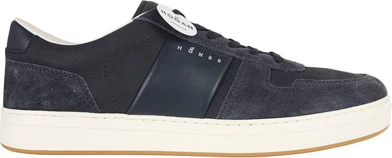 Hogan Zwarte Leren Sneakers Black Heren