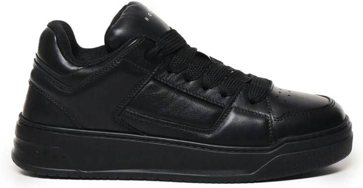 Hogan Zwarte Leren Sneakers met Rubberen Zool Black Heren