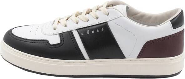 Hogan Zwarte leren sneakers met witte details Black Heren