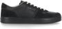 Hogan Zwarte Leren Sneakers Ronde Neus Logo Black Heren - Thumbnail 1