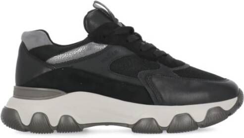 Hogan Zwarte Leren Sneakers voor Vrouw Black Dames