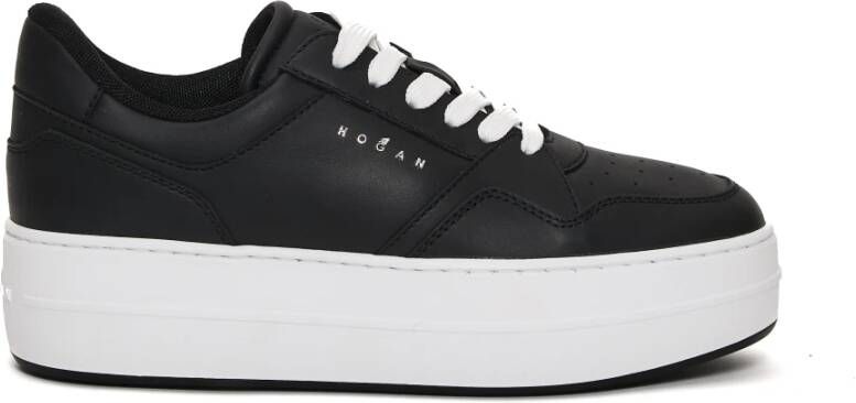 Hogan Zwarte Leren Sneakers voor Vrouwen Black Dames