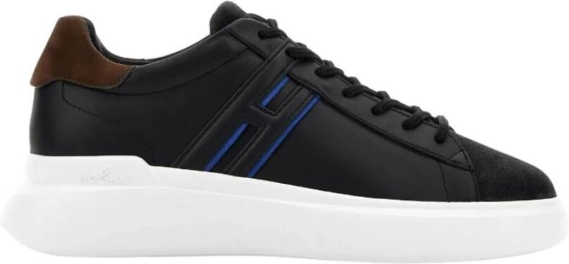 Hogan Zwarte Leren Sneakers voor Heren Black Heren