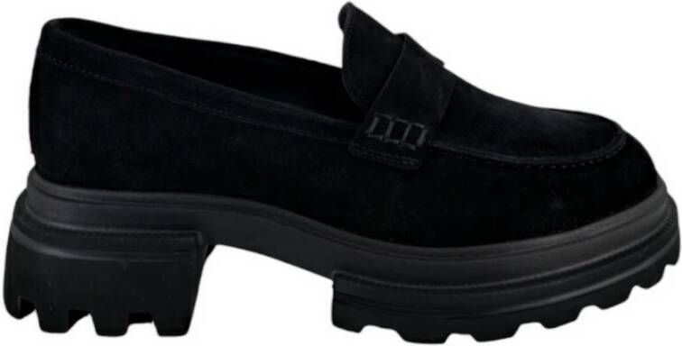 Hogan Zwarte Loafer Tankzool Black Dames