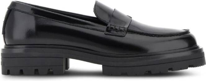 Hogan Zwarte Mocassins voor Mannen Aw24 Black Heren