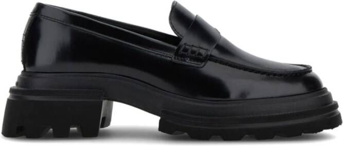 Hogan Zwarte Mocassins voor Vrouwen Black Dames