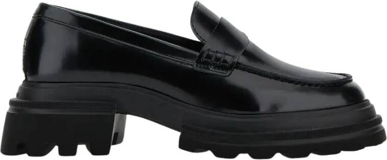 Hogan Zwarte platte schoenen Black Dames