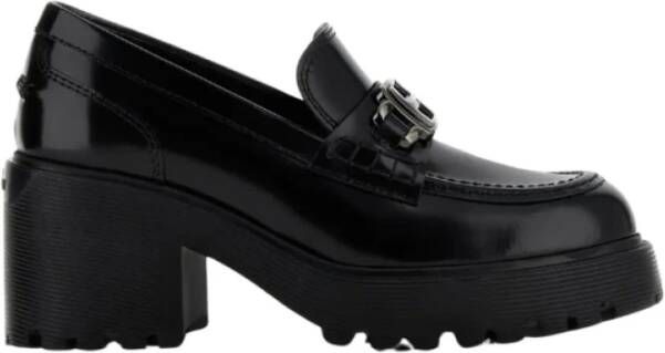 Hogan Zwarte platte schoenen klassieke stijl Black Dames