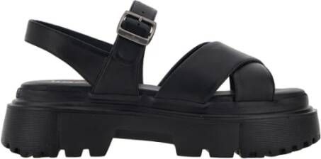 Hogan Zwarte Sandalen voor Stijlvolle Zomerse Look Black Dames