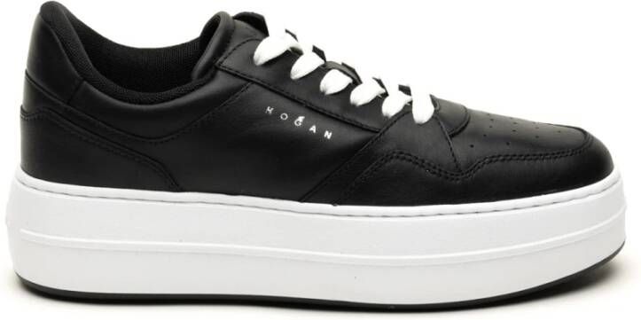 Hogan Zwarte Sneakers Allacciato Stijl Black Dames