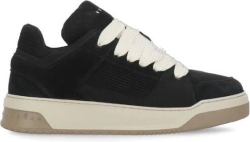 Hogan Zwarte Suède Leren Sneakers Ronde Neus Black Dames