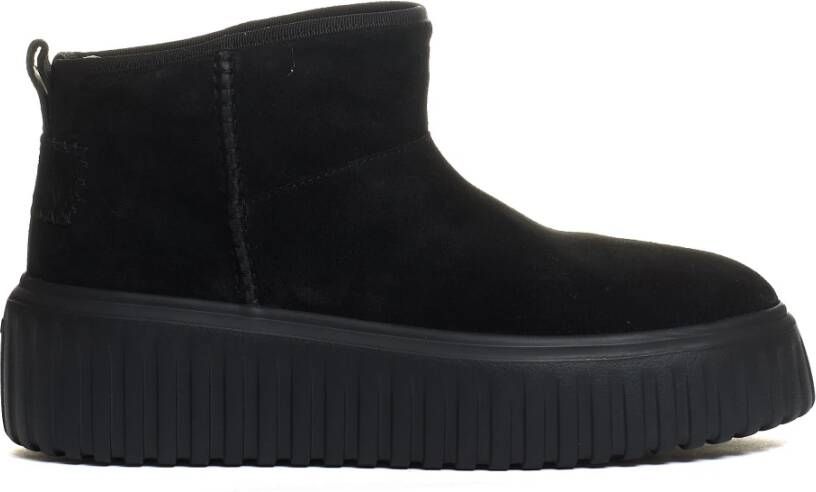 Hogan Zwarte Suède Sneakers Aw24 Black Dames