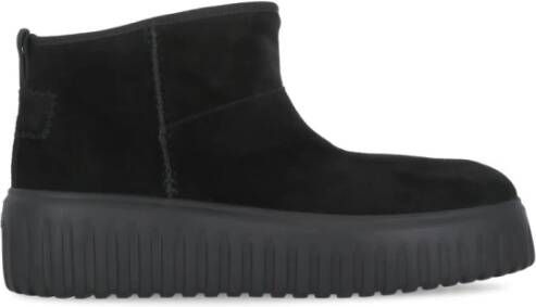 Hogan Zwarte Suède Sneakers Black Dames