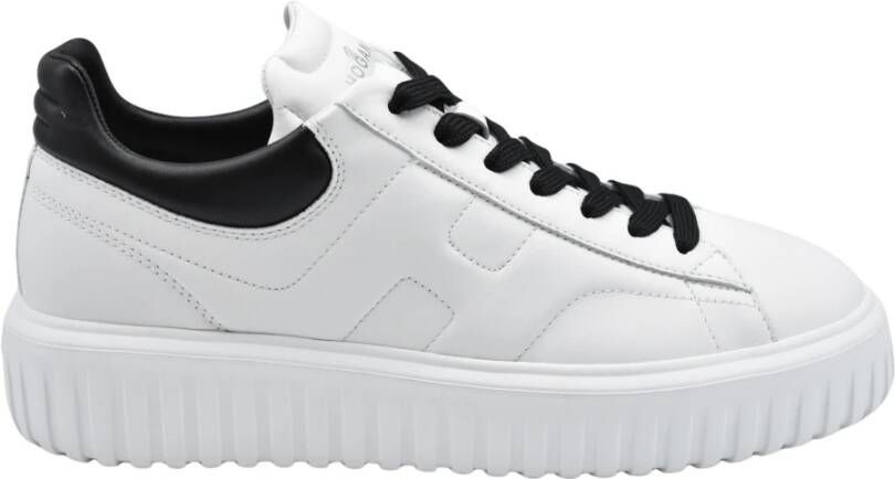 Hogan Zwarte Veterschoenen Elegante Stijl White Heren