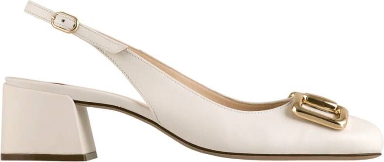 Högl Beige Leren Mary Pumps Beige Dames