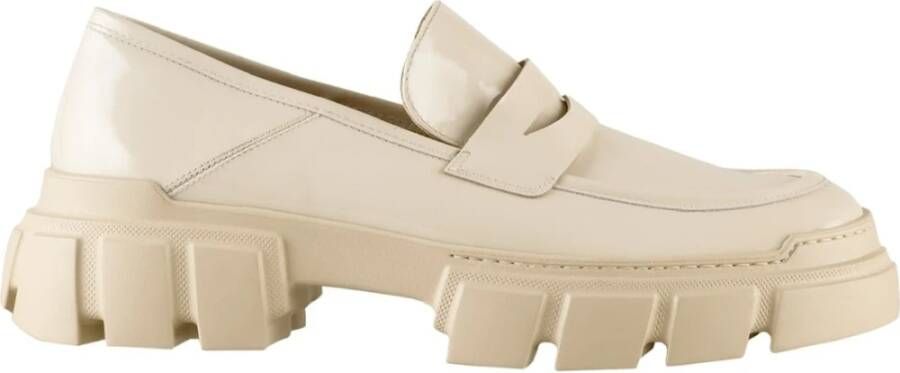 Högl Beige Patent Leren Loafers voor Dames Beige Dames