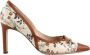 Högl Beige Bruin Bloemenprint Leren Pumps Beige Dames - Thumbnail 1