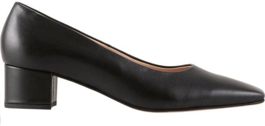 Högl Elegante Leren Blokhak Pumps Black Dames