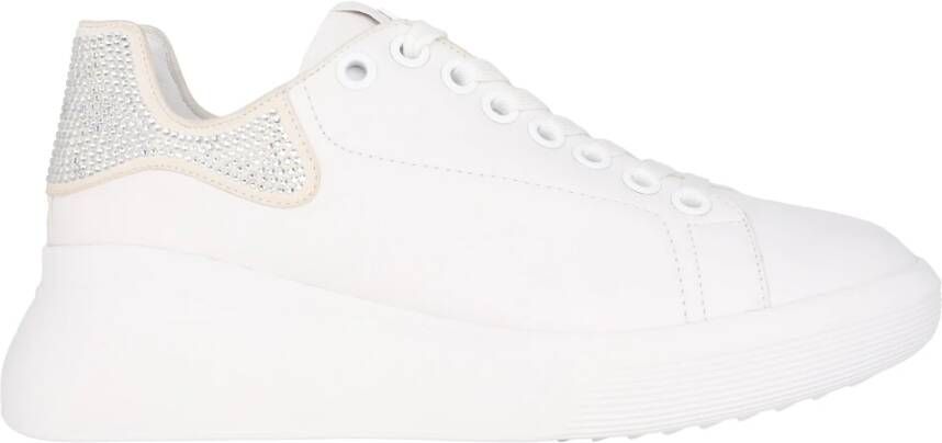 Högl Witte leren platform sneakers te koop White Dames