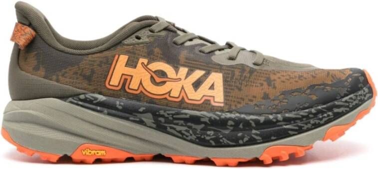 Hoka One Bruine Sneakers met Multi-Panel Design Brown Heren