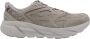 Hoka One Donkergrijze Kalfssuède Chunky Sneakers Beige Heren - Thumbnail 1