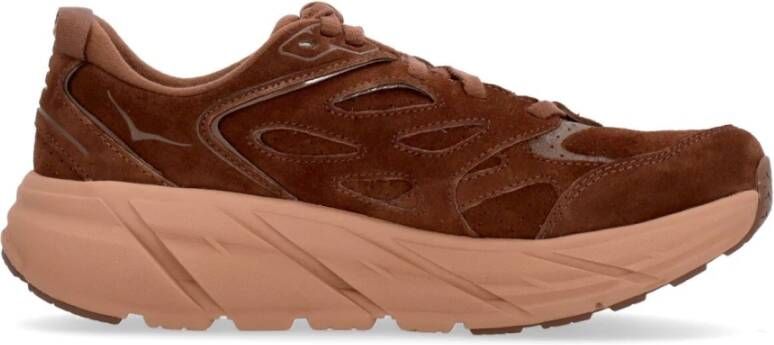 Hoka One Heren Clifton L Suede Outdoor Schoen Brown Heren