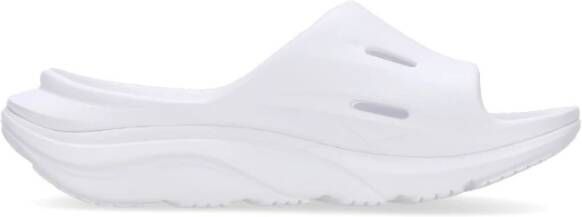 Hoka One Recovery Slide 3 Slippers Wit White Heren