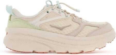 Hoka One Retro Hexagonaal Mesh Sneakers Beige Dames