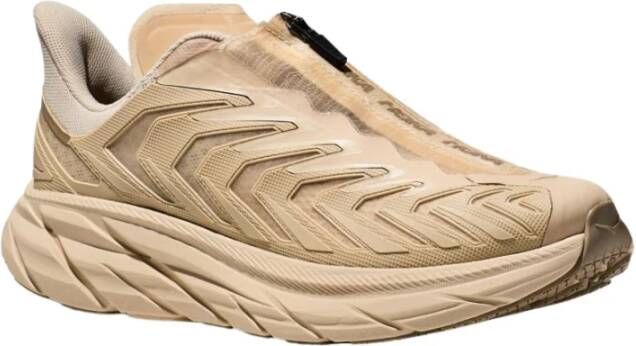 Hoka One Clifton hardloopschoenen in Ecru kleur Beige