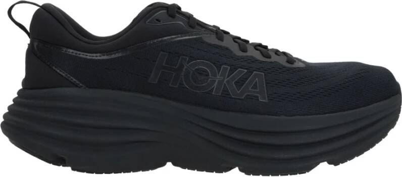 Hoka One Zwarte Bondi 8 Sneakers Logo Toon Black Heren