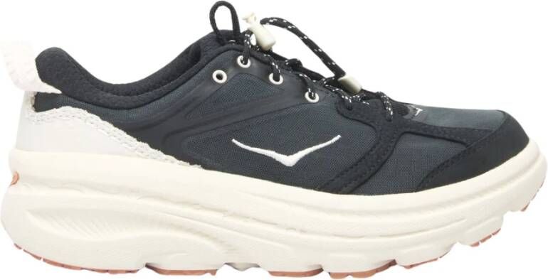 Hoka One Sneakers met Paneelconstructie en Dikke Zool Black Heren