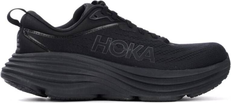 Hoka One Zwarte Bondi 8 Sneakers Logo Toon Black Heren