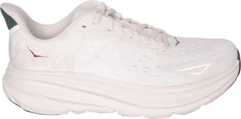 HOKA Lage Sneakers Clifton 9 Maat: 45 1 3 Materiaal: Textiel Kleur: Gebroken wit