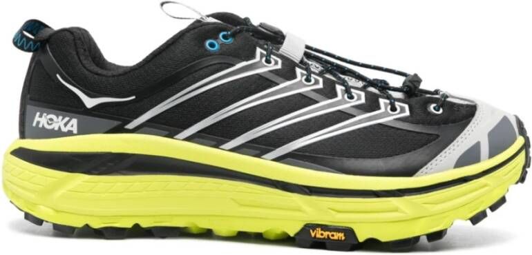 Hoka One Zwarte Mesh Sneakers met Reflecterende Details Multicolor Heren