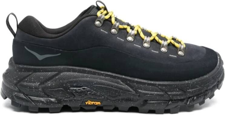 Hoka One Zwarte Sneakers met Vibram Zool Black Heren