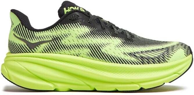 Hoka One Zwart Groen Panel Sneakers Green Heren