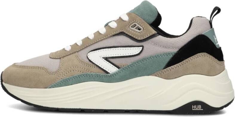 Hub Beige Suède Lage Sneakers Multicolor Heren