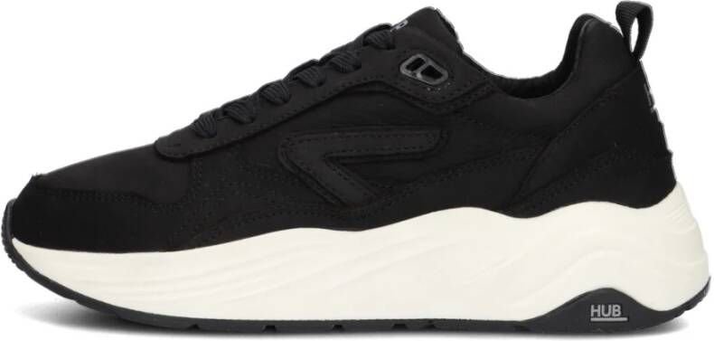 Hub Zwarte Lage Sneakers Glide-w Black Dames