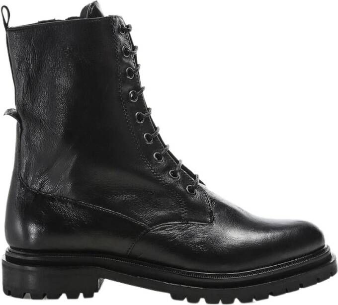 Hudson Resnick leather lace up boots Zwart Dames