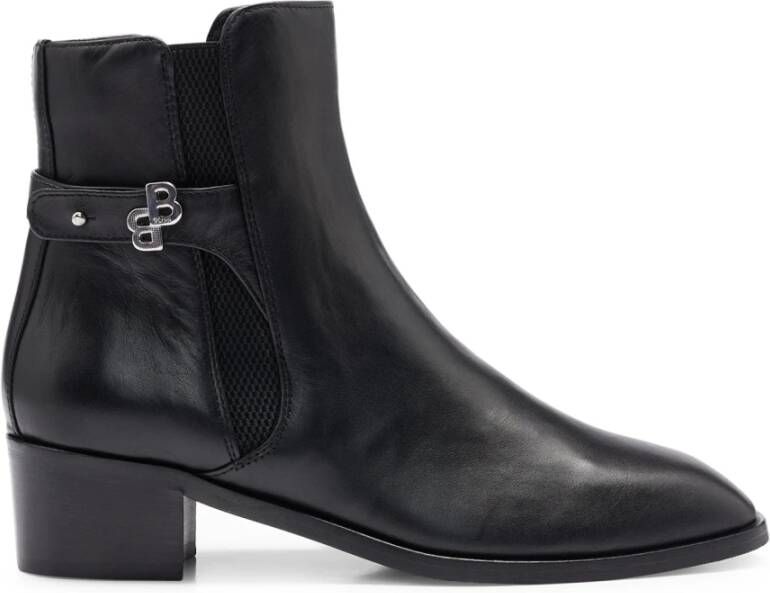 Boss Boots & laarzen Stiefeletten aus Leder in zwart