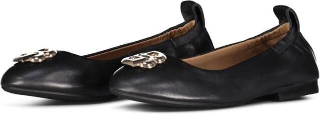 Hugo Boss Ballerina's met Monogramdetail Black Dames