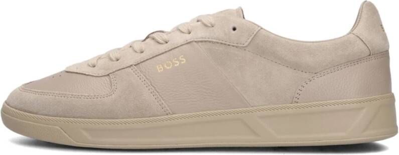 Hugo Boss Beige Suède Lage Sneakers Beige Heren