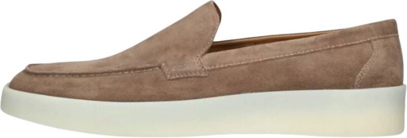 Hugo Boss Beige Suède Loafers met Luxe Uitstraling Beige Heren