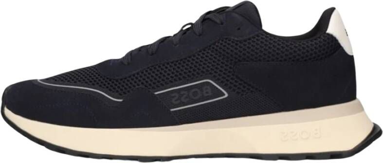 Hugo Boss Blauwe Lage Sneakers Jonah_runn Blue Heren