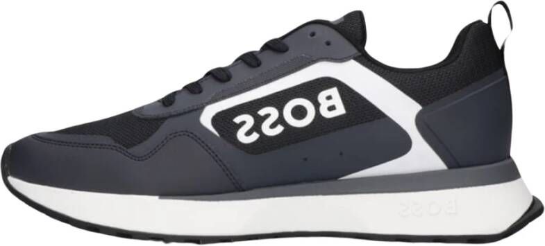 Hugo Boss Blauwe Lage Sneakers Jonah_runn Blue Heren