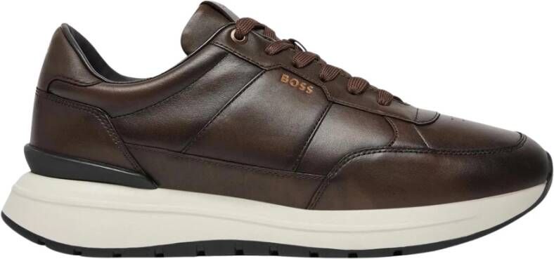 Hugo Boss Bruine Sneakers Jace voor Mannen Brown Heren