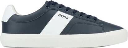 Hugo Boss Casual Leren Sneakers voor Mannen Blue Heren