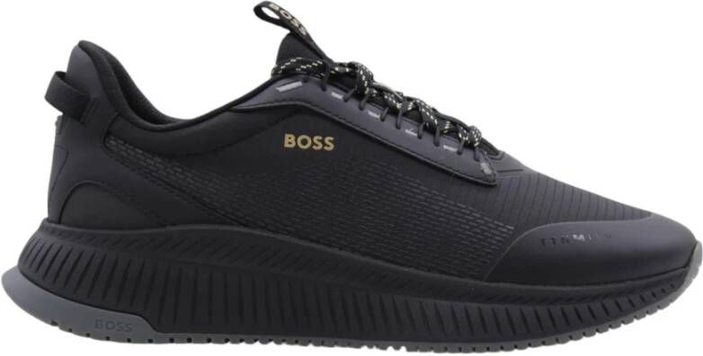 Hugo Boss Casual Sneaker met Brugstraat Details Black Heren