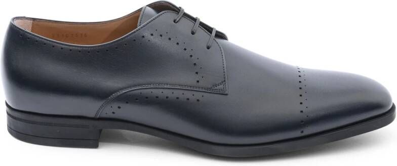 Hugo Boss Donkerblauwe veterschoenen voor heren Blue Heren